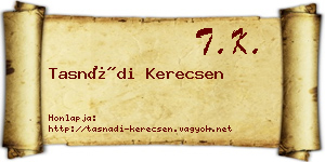 Tasnádi Kerecsen névjegykártya